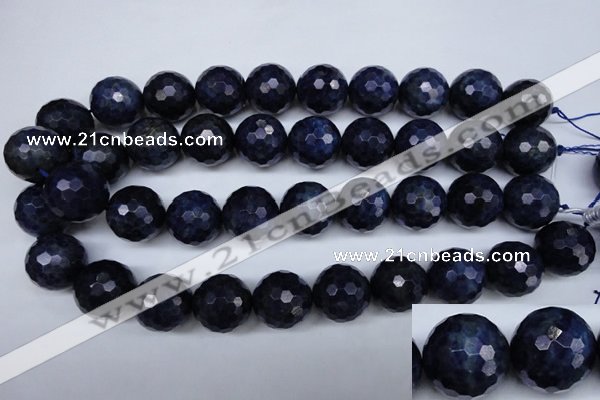 CSO418 15.5 inches 20mm faceted round dyed sodalite gemstone beads