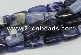 CSO45 15.5 inches 8*12mm rectangle sodalite gemstone beads wholesale