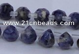 CSO450 Top drilled 7*7mm faceted teardrop sodalite gemstone beads