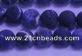 CSO455 15.5 inches 8mm round matte sodalite gemstone beads