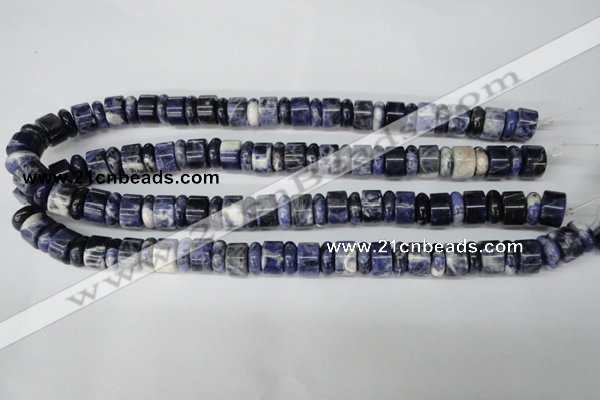 CSO50 15.5 inches 4*12mm & 8*12mm rondelle sodalite gemstone beads