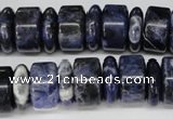 CSO51 15.5 inches 5*16mm & 9*16mm rondelle sodalite gemstone beads