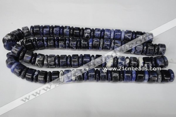 CSO51 15.5 inches 5*16mm & 9*16mm rondelle sodalite gemstone beads