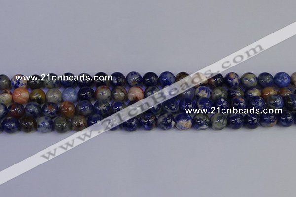 CSO513 15.5 inches 10mm round orange sodalite beads wholesale