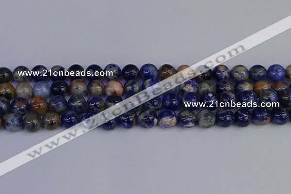 CSO514 15.5 inches 12mm round orange sodalite beads wholesale