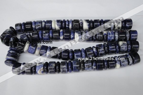 CSO52 15.5 inches 6*18mm & 11*18mm rondelle sodalite gemstone beads