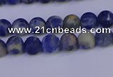 CSO520 15.5 inches 4mm round matte orange sodalite beads wholesale