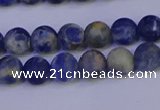 CSO521 15.5 inches 6mm round matte orange sodalite beads wholesale