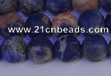 CSO523 15.5 inches 10mm round matte orange sodalite beads wholesale