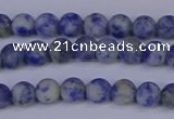 CSO530 15.5 inches 4mm round matte African sodalite beads wholesale