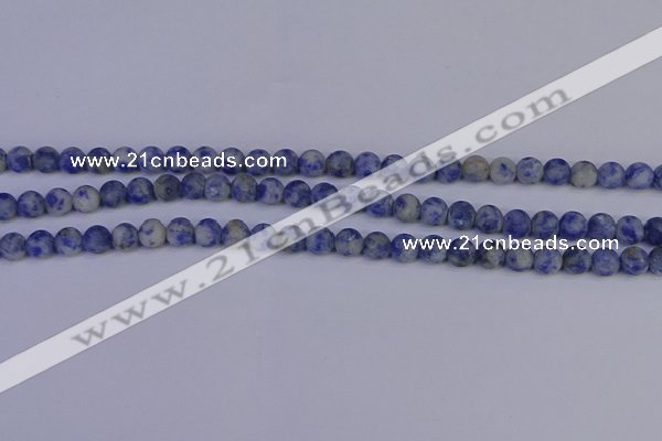 CSO531 15.5 inches 6mm round matte African sodalite beads wholesale