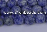 CSO532 15.5 inches 8mm round matte African sodalite beads wholesale