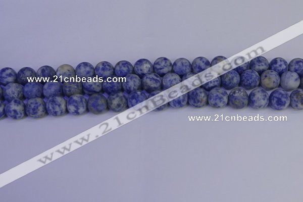 CSO533 15.5 inches 10mm round matte African sodalite beads wholesale