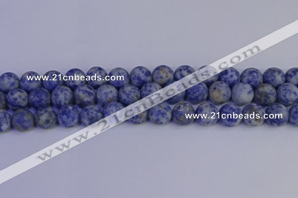 CSO535 15.5 inches 14mm round matte African sodalite beads wholesale