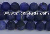 CSO542 15.5 inches 8mm round matte sodalite beads wholesale