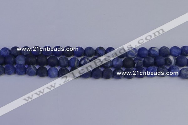 CSO543 15.5 inches 10mm round matte sodalite beads wholesale