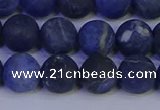 CSO544 15.5 inches 12mm round matte sodalite beads wholesale