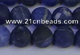 CSO545 15.5 inches 14mm round matte sodalite beads wholesale