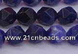 CSO553 15.5 inches 10mm faceted nuggets sodalite gemstone beads