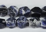 CSO56 15.5 inches 10*14mm faceted nuggets sodalite gemstone beads