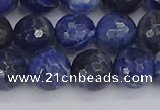 CSO561 15.5 inches 10mm faceted round sodalite gemstone beads