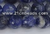 CSO562 15.5 inches 12mm faceted round sodalite gemstone beads
