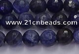 CSO602 15.5 inches 8mm faceted round sodalite gemstone beads