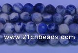 CSO620 15.5 inches 4mm faceted round AB grade sodalite beads