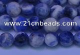 CSO622 15.5 inches 8mm faceted round AB grade sodalite beads