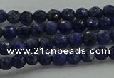 CSO641 15.5 inches 4mm faceted round sodalite gemstone beads