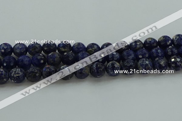 CSO645 15.5 inches 12mm faceted round sodalite gemstone beads