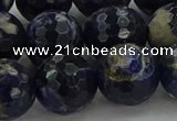 CSO647 15.5 inches 16mm faceted round sodalite gemstone beads