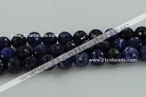 CSO649 15.5 inches 20mm faceted round sodalite gemstone beads