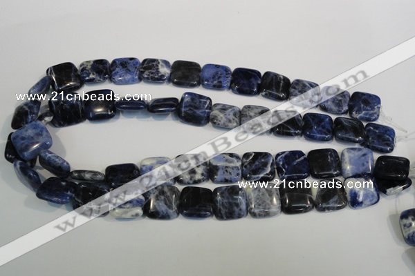 CSO65 15.5 inches 16*16mm square sodalite gemstone beads wholesale