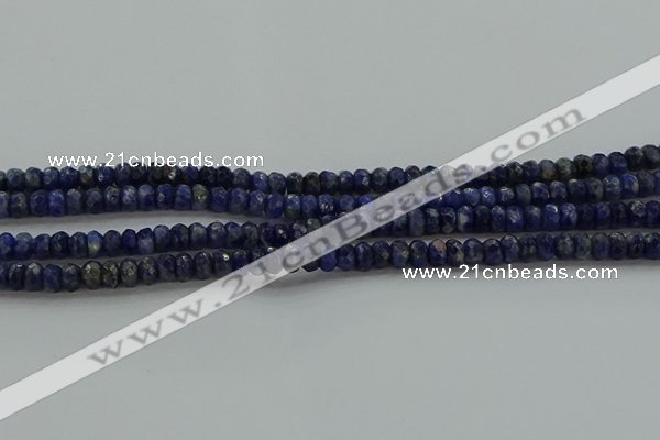 CSO661 15.5 inches 4*6mm faceted rondelle sodalite gemstone beads