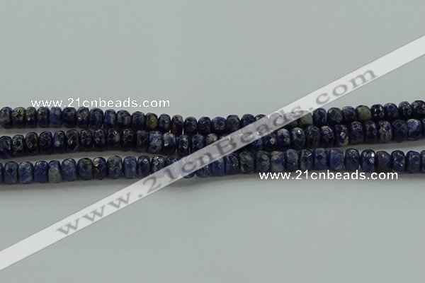 CSO662 15.5 inches 5*8mm faceted rondelle sodalite gemstone beads