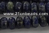 CSO663 15.5 inches 6*10mm faceted rondelle sodalite gemstone beads