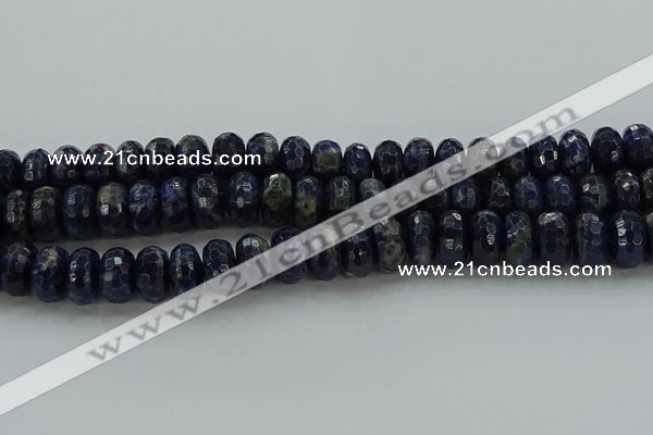 CSO665 15.5 inches 8*14mm faceted rondelle sodalite gemstone beads