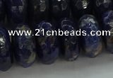 CSO666 15.5 inches 9*16mm faceted rondelle sodalite gemstone beads