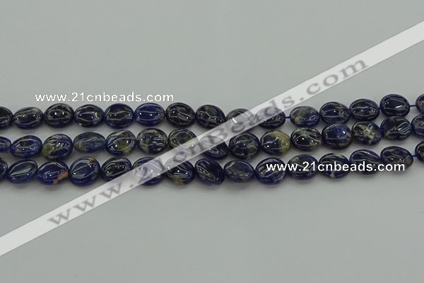 CSO671 15.5 inches 12mm flat round sodalite gemstone beads