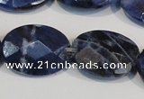 CSO68 15.5 inches 13*18mm faceted oval sodalite gemstone beads wholesale