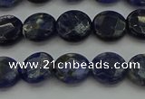 CSO705 15.5 inches 10mm faceted coin sodalite gemstone beads