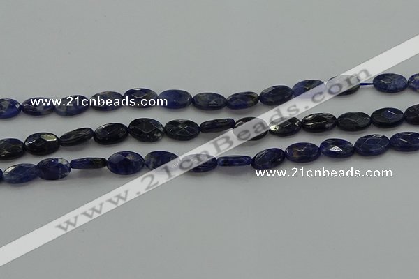 CSO715 15.5 inches 8*12mm faceted oval sodalite gemstone beads