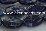 CSO718 15.5 inches 13*18mm faceted oval sodalite gemstone beads