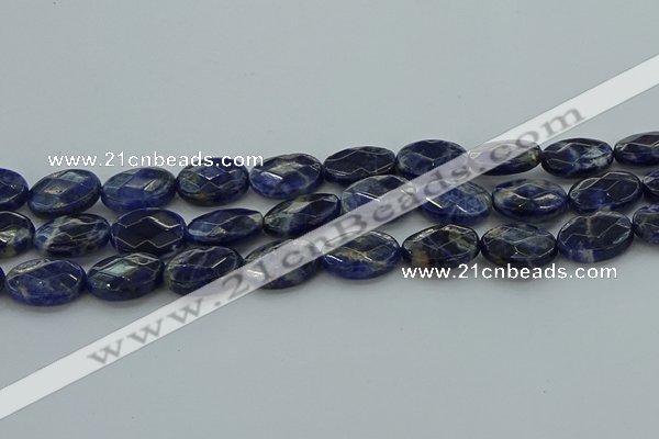 CSO718 15.5 inches 13*18mm faceted oval sodalite gemstone beads