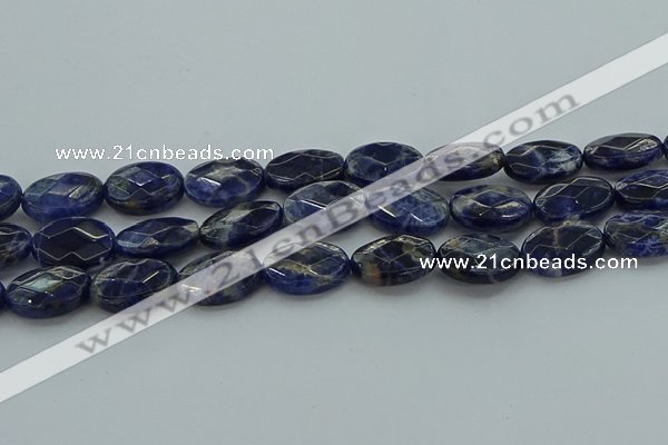 CSO719 15.5 inches 15*20mm faceted oval sodalite gemstone beads