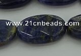 CSO720 15.5 inches 18*25mm faceted oval sodalite gemstone beads