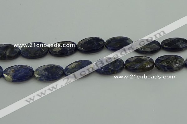 CSO720 15.5 inches 18*25mm faceted oval sodalite gemstone beads