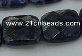 CSO729 15.5 inches 18*18mm faceted square sodalite gemstone beads