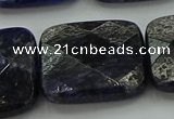 CSO731 15.5 inches 25*25mm faceted square sodalite gemstone beads